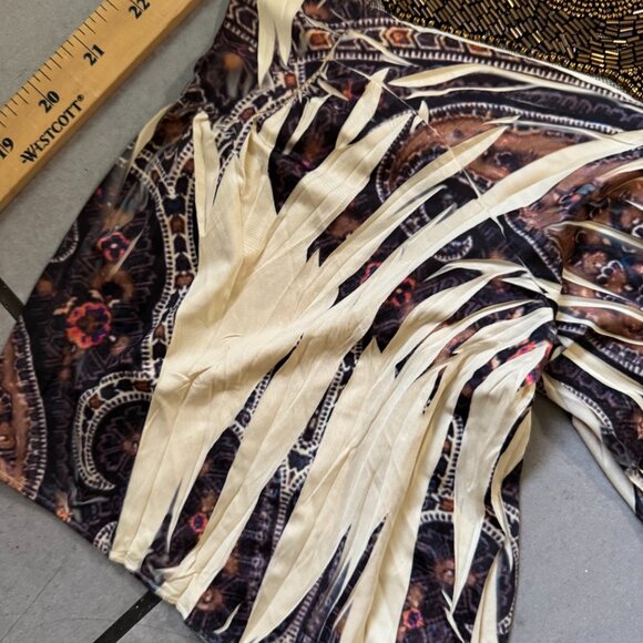 Boston Proper Boho Beaded Dress Multicolor Size M - Picture 10 of 11